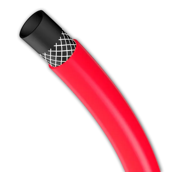 Шланг ПВХ поливочный армированный Родничок-Люкс 1/2" 25м (красный)