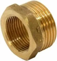 Футорка 25/15 внешняя резьба 1" и внутр. резьба 1/2", латунь Ц55