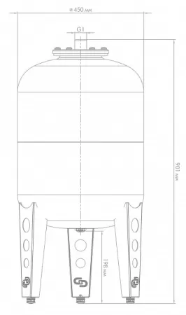 Расширительный бак для отопления ДЖИЛЕКС В 100